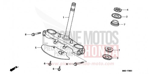 STEERING STEM NX650V de 1997